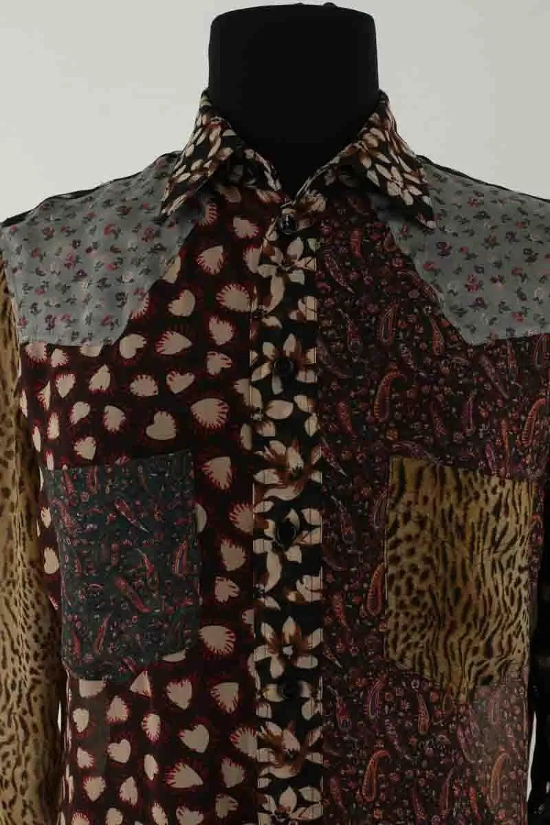 Chemise Saint Laurent Multicolore en Soie