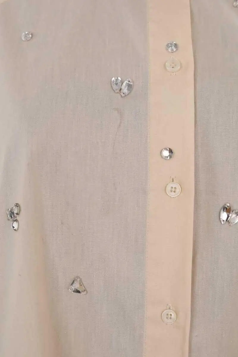 Chemise Sandro Beige en Coton