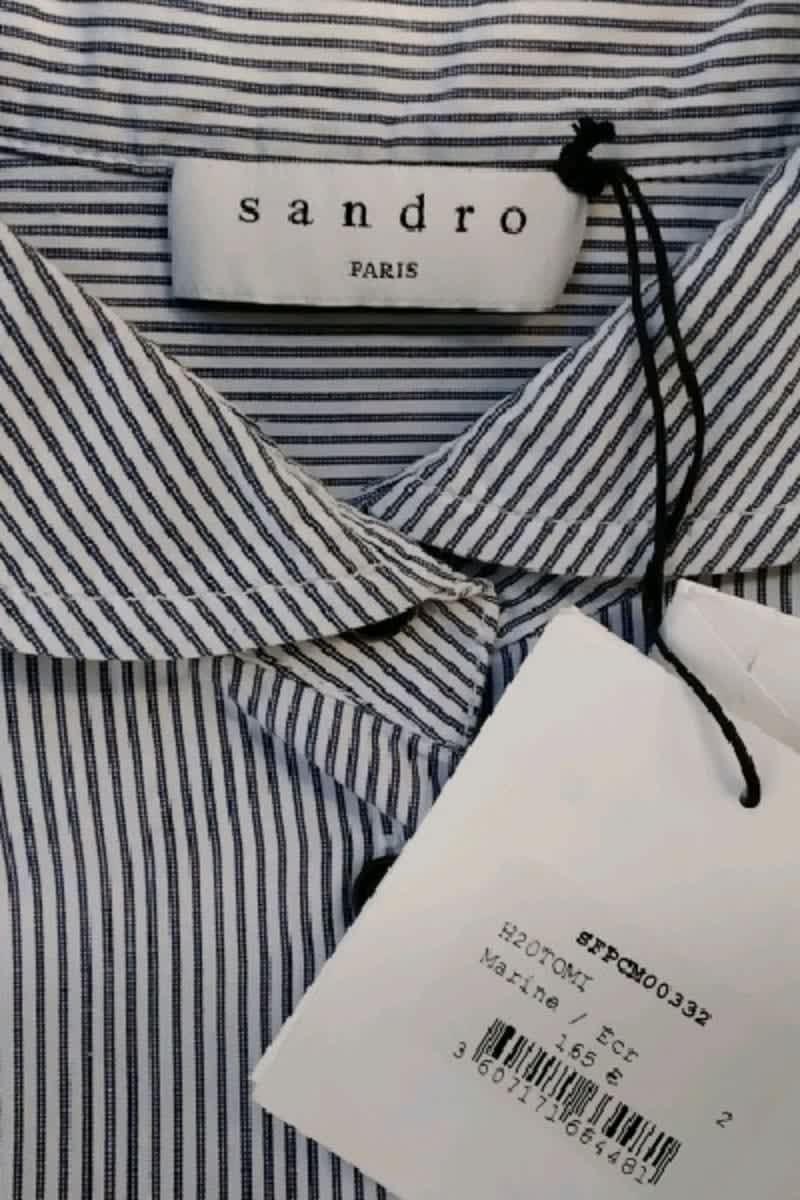 Chemise Sandro Bleu en Coton