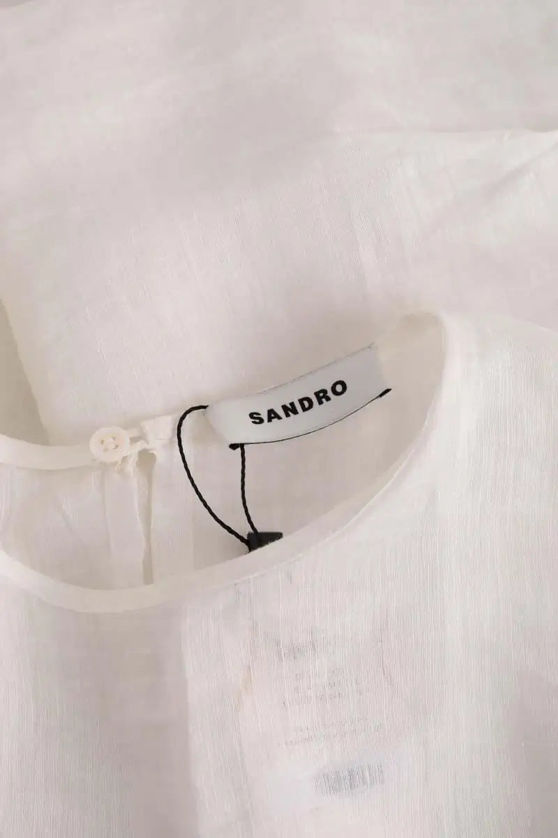 Chemise Sandro Bleu en Lin
