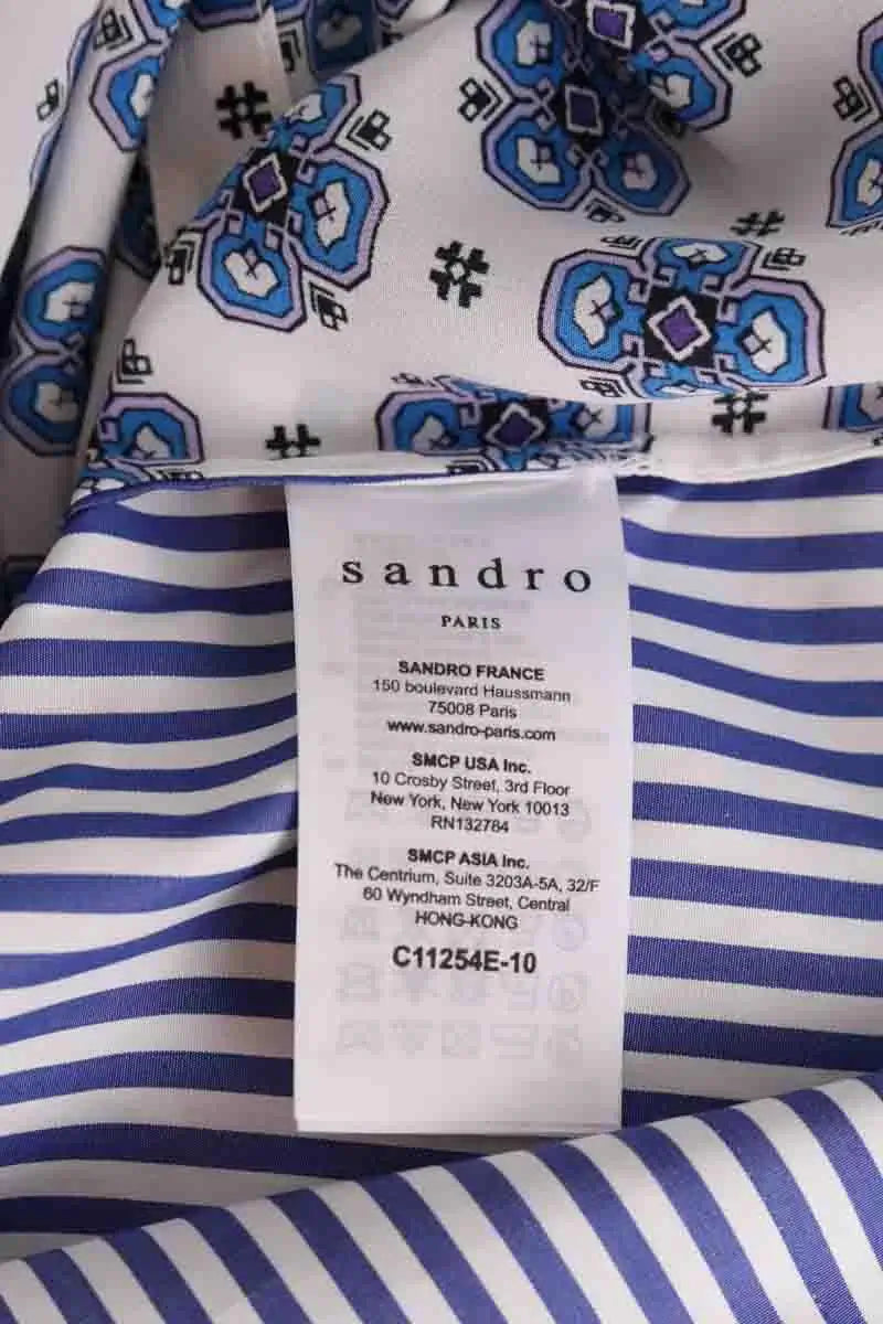Chemise Sandro Bleu en Soie