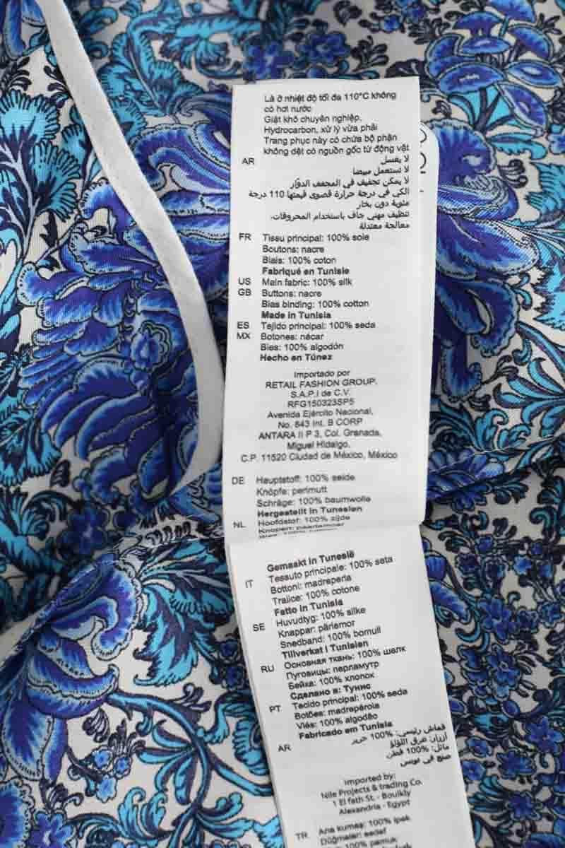 Chemise Sandro Bleu en Soie