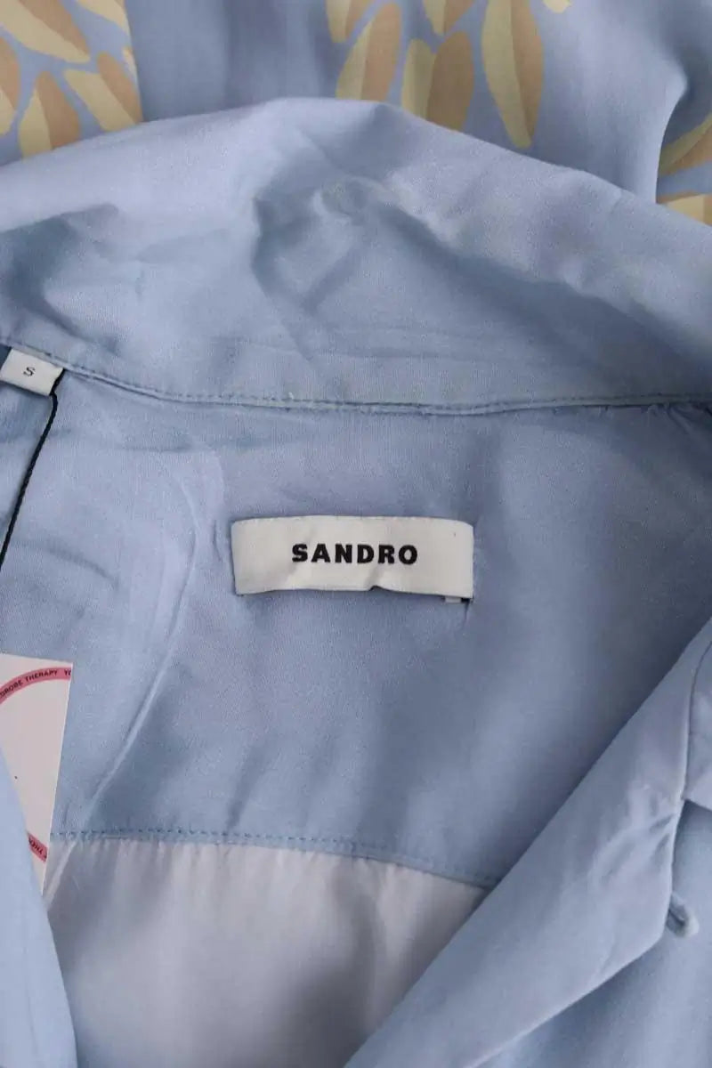 Chemise Sandro Bleu en Viscose