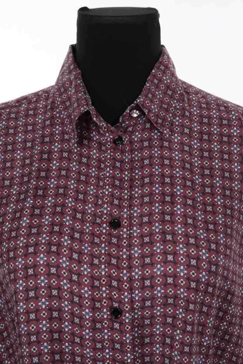 Chemise Sandro Bordeaux en Soie