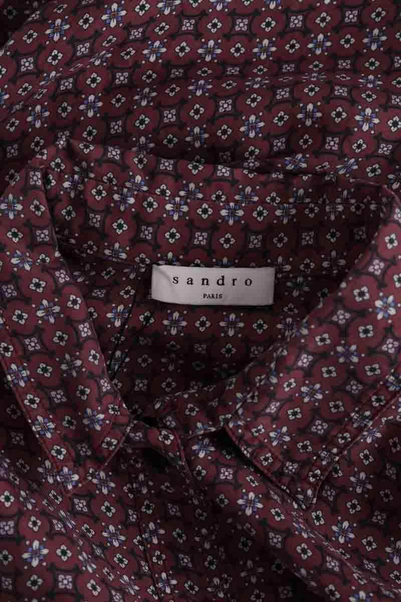 Chemise Sandro Bordeaux en Soie