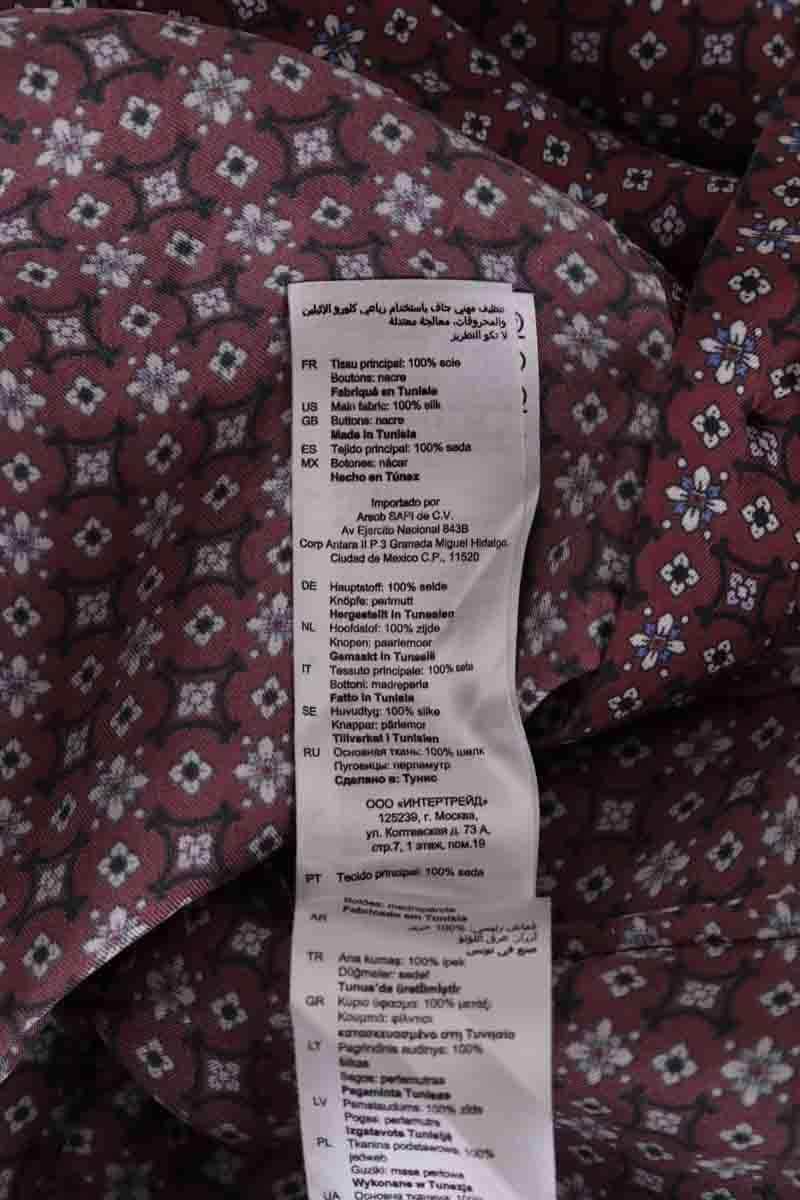 Chemise Sandro Bordeaux en Soie