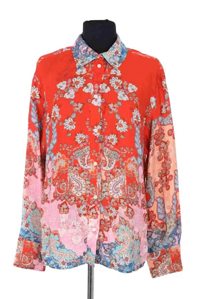Chemise Sandro Orange en Viscose, taille S - Seconde Main