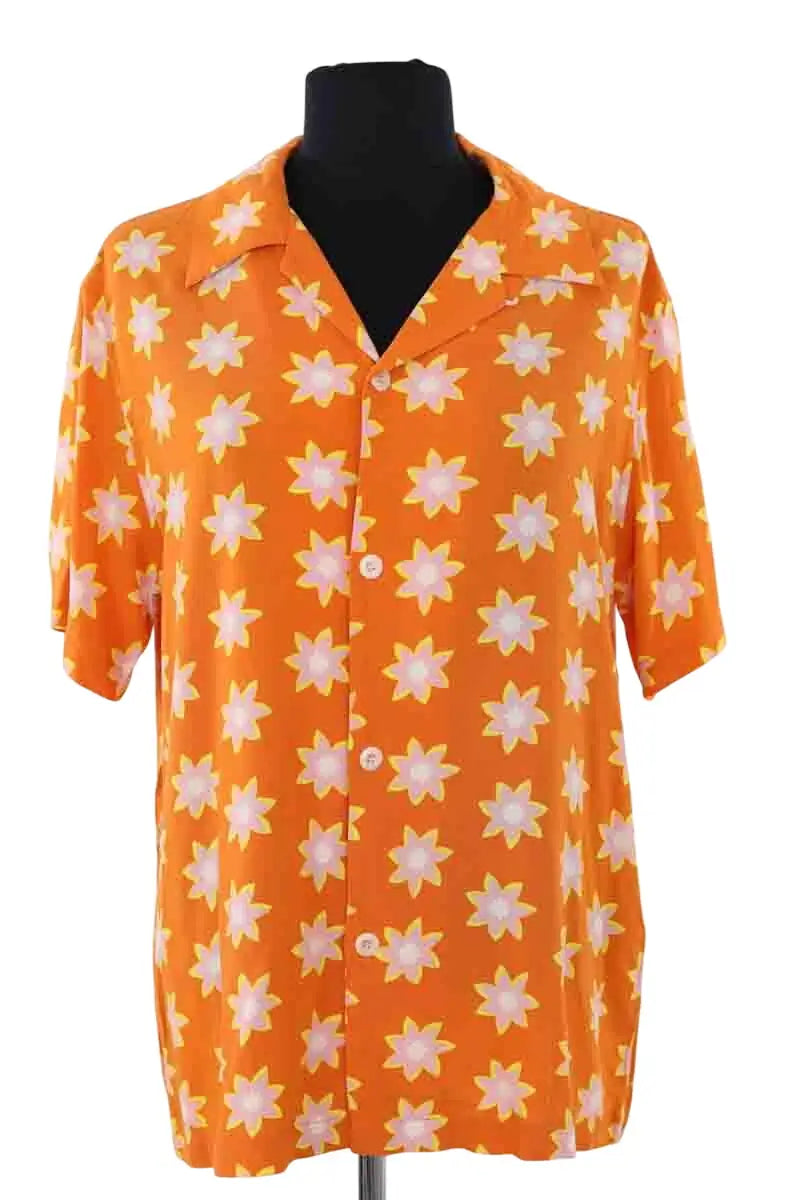 Chemise Sandro Orange en Viscose, taille S - Seconde Main