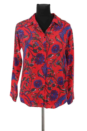 Chemise Sandro Rouge en Soie, taille S - Seconde Main