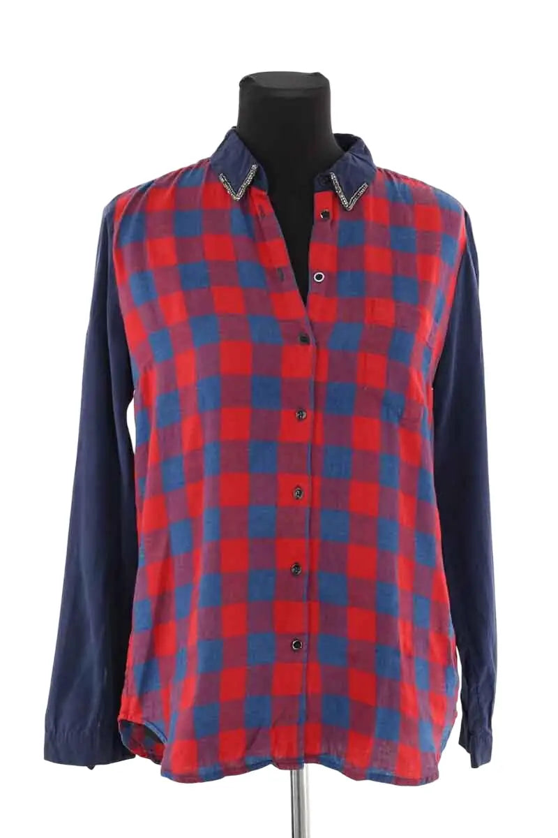 Chemise Sandro Rouge en Synthétique, taille S - Seconde Main