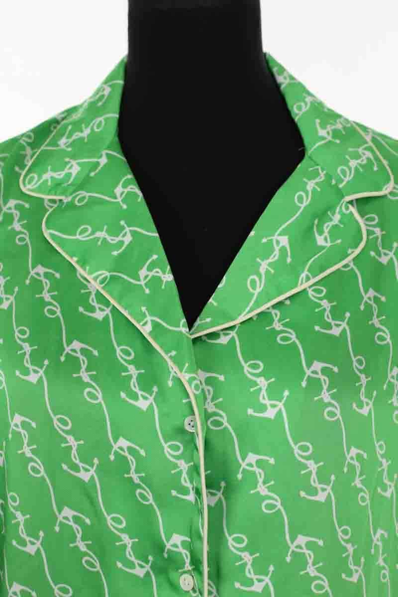 Chemise Sandro Voilier Vert en Polyester