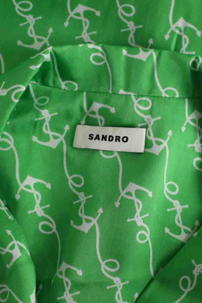 Chemise Sandro Voilier Vert en Polyester