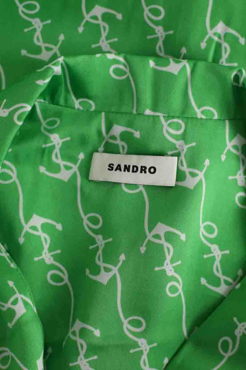 Chemise Sandro Voilier Vert en Polyester