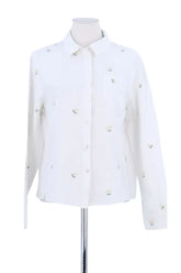 Chemise Sézane Blanc en Coton, taille L - Seconde Main