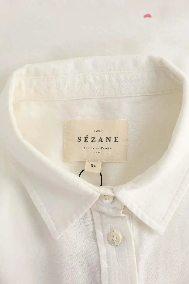 Chemise Sézane Blanc en Coton