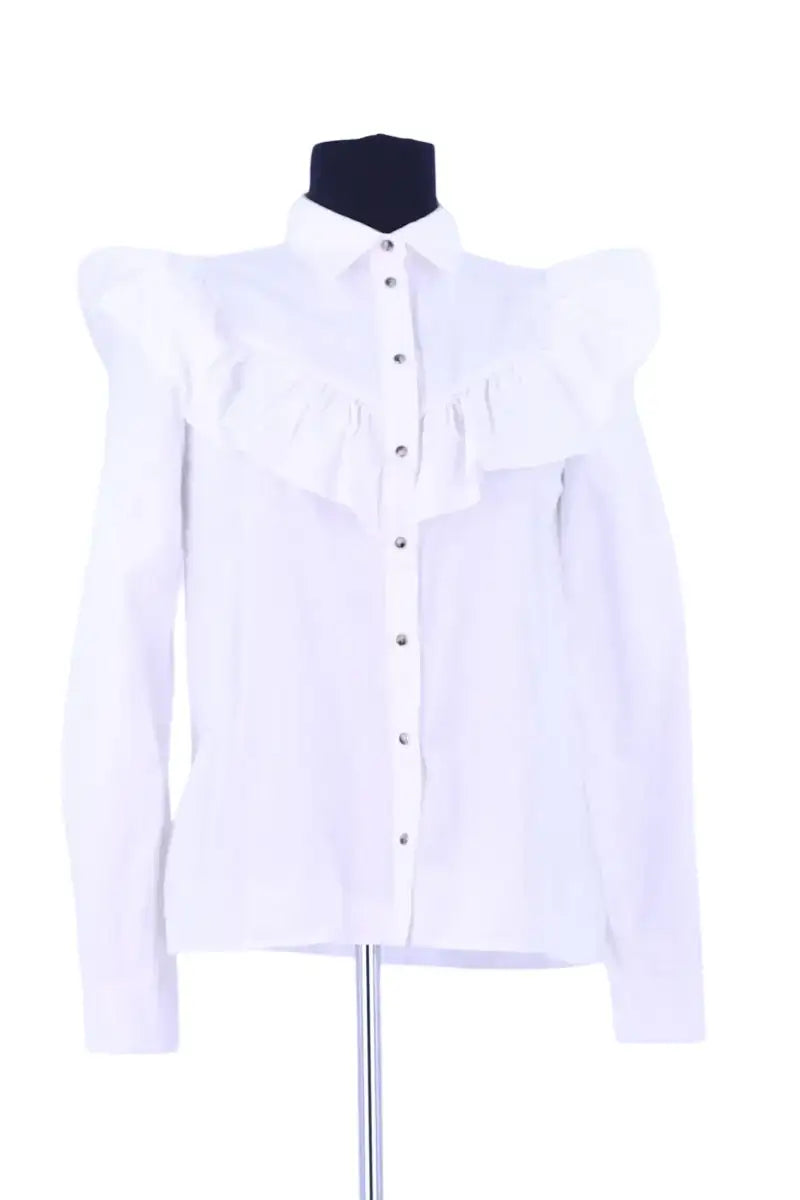 Chemise Sézane Blanc en Coton, taille XS - Seconde Main