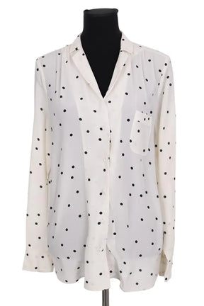 Chemise Sézane Blanc en Soie, taille L - Seconde Main