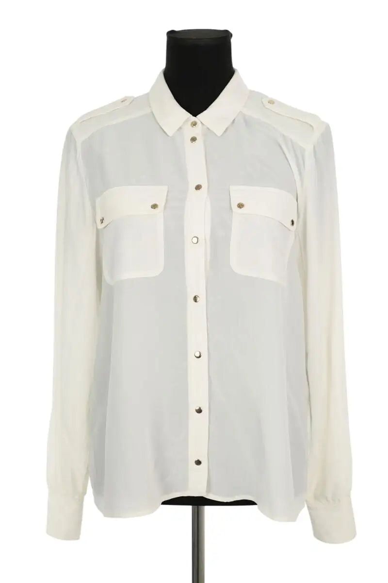 Chemise Sézane Blanc en Soie, taille M - Seconde Main