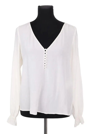 Chemise Sézane Blanc en Soie, taille S - Seconde Main