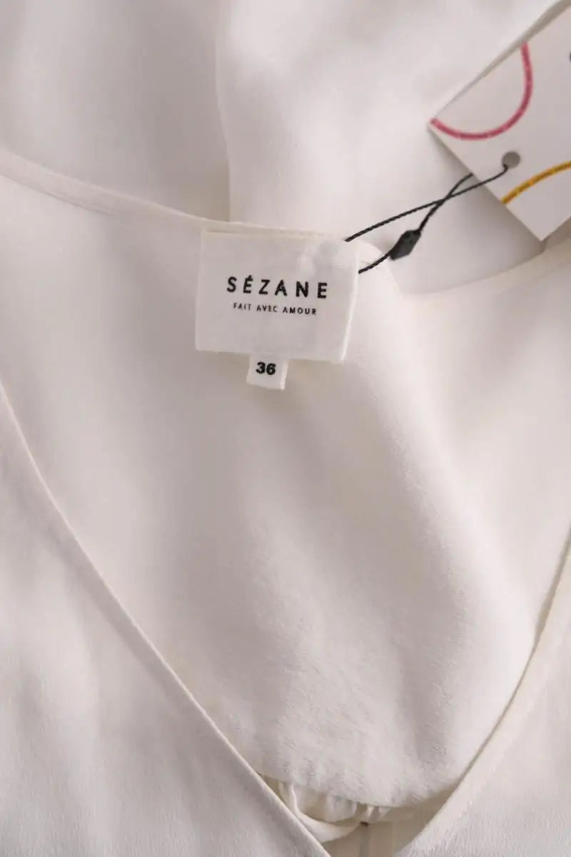Chemise Sézane Blanc en Soie