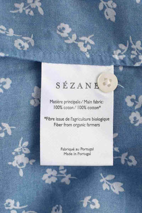 Chemise Sézane Bleu en Coton