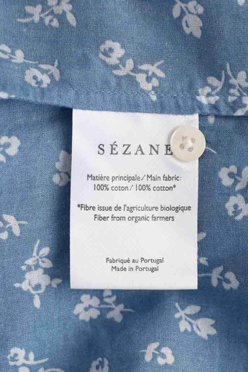 Chemise Sézane Bleu en Coton