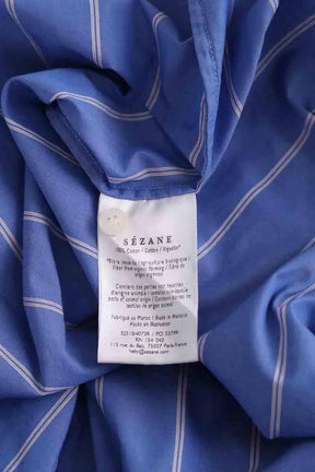 Chemise Sézane Bleu en Coton