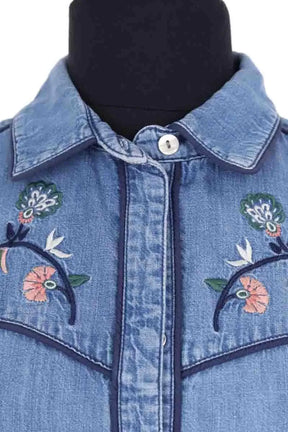 Chemise Sézane Bleu en Coton