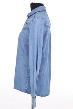 Chemise Sézane Bleu en Coton