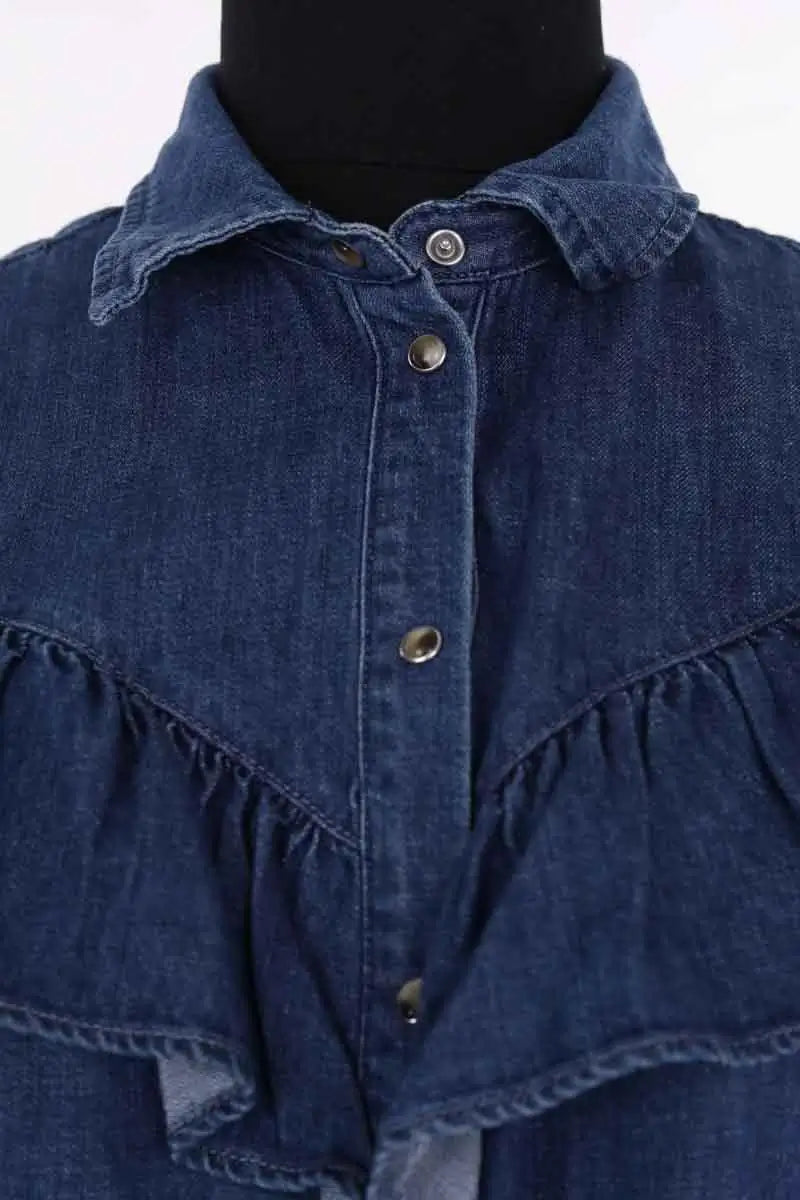 Chemise Sézane Bleu en Coton