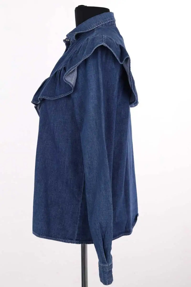 Chemise Sézane Bleu en Coton