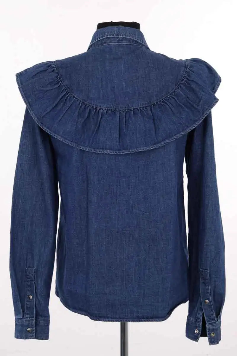 Chemise Sézane Bleu en Coton