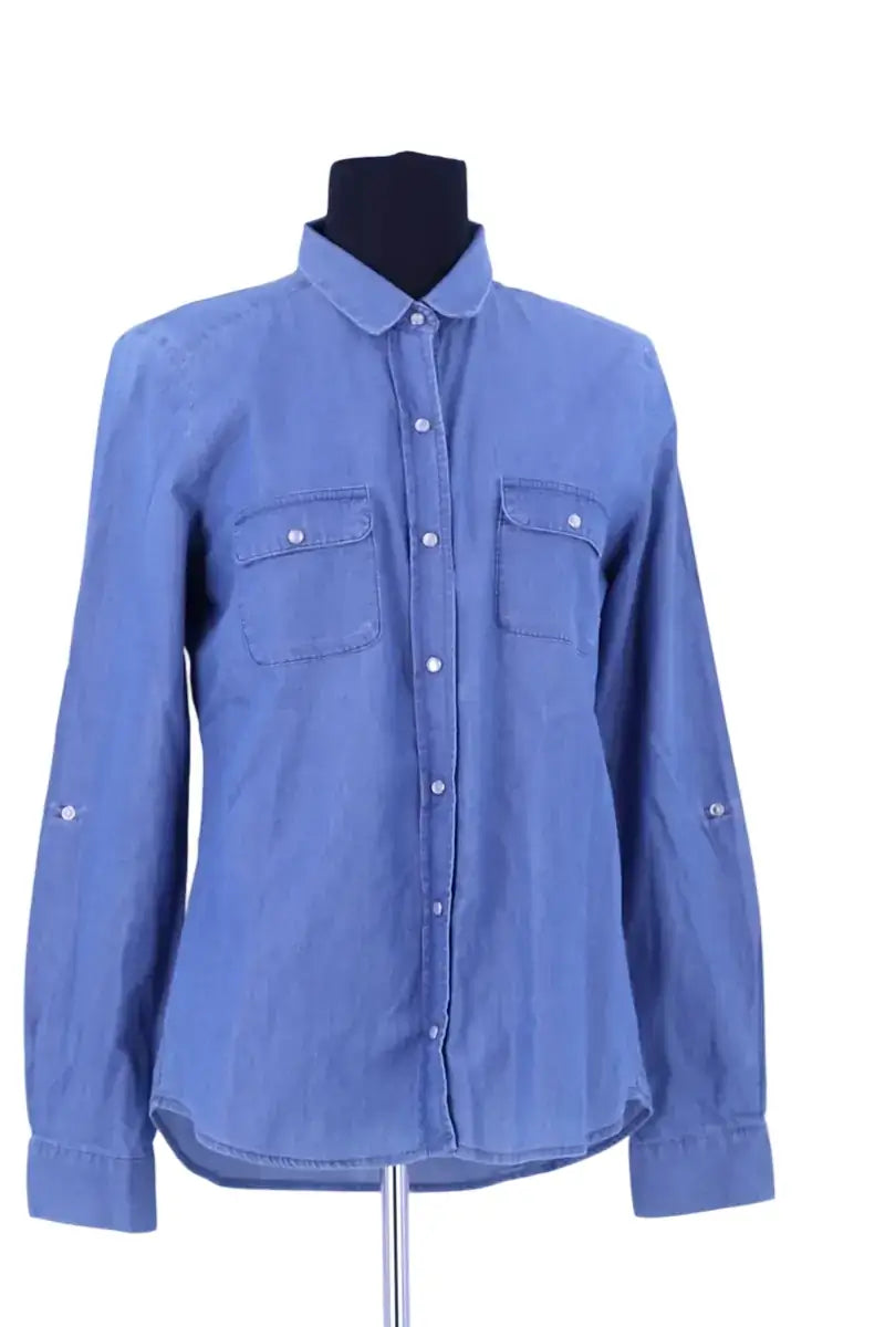 Chemise Sézane Bleu en Coton, taille XL - Seconde Main