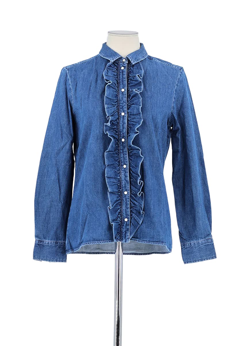 Chemise Sézane Bleu en Coton, taille XS - Seconde Main