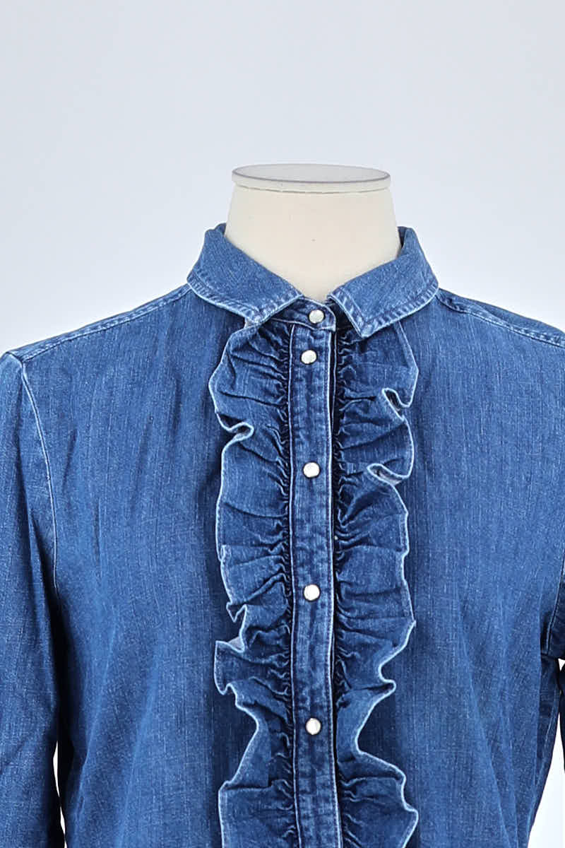 Chemise Sézane Bleu en Coton