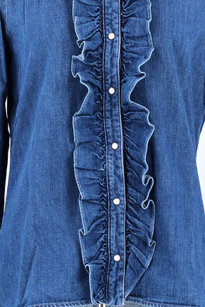 Chemise Sézane Bleu en Coton