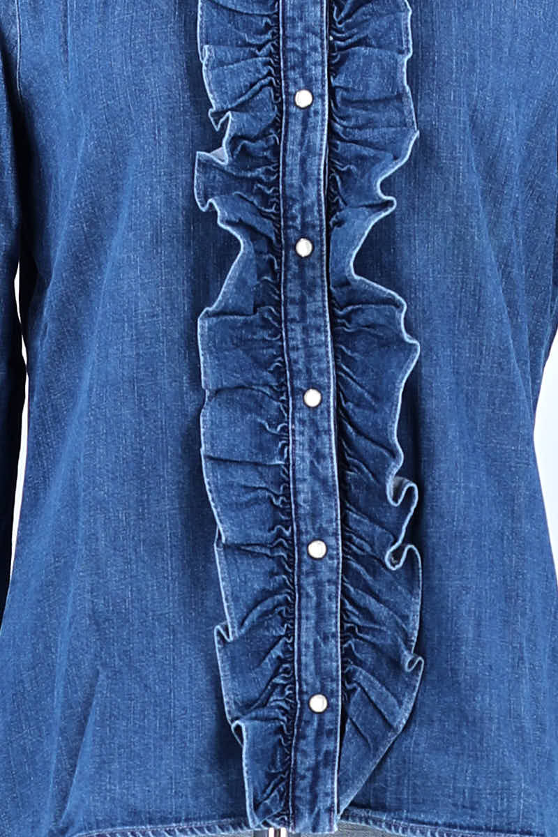 Chemise Sézane Bleu en Coton