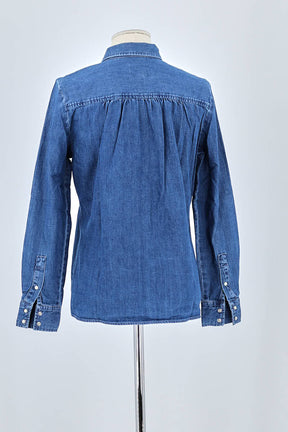Chemise Sézane Bleu en Coton