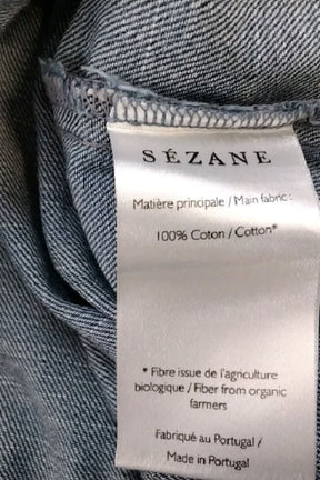 Chemise Sézane Bleu en Coton