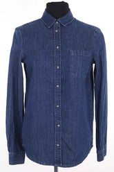 Chemise Sézane Bleu en Coton, taille XXS - Seconde Main