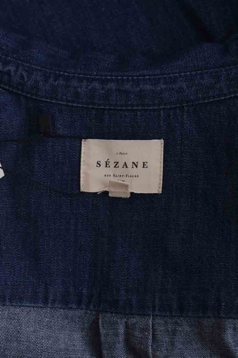Chemise Sézane Bleu en Coton