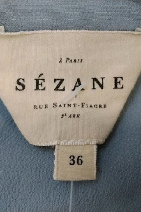 Chemise Sézane Bleu en Soie