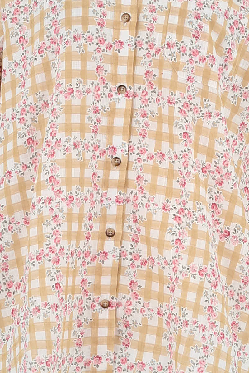 Chemise Sézane Jaune en Coton