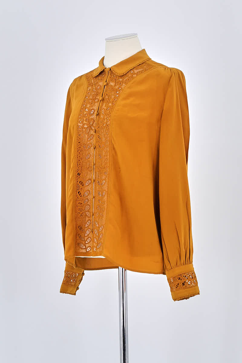 Chemise Sézane Jaune en Viscose