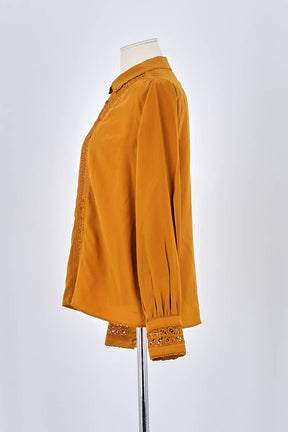 Chemise Sézane Jaune en Viscose