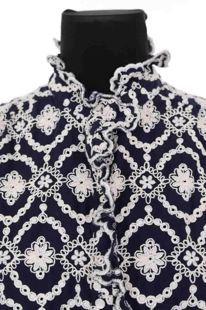 Chemise Sézane Marine en Coton