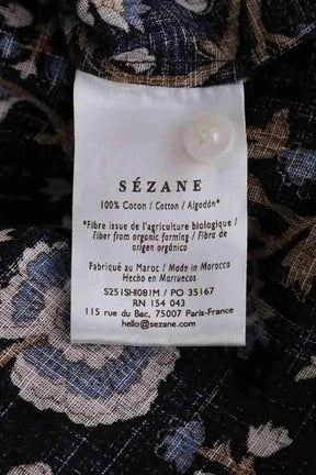 Chemise Sézane Marine en Coton