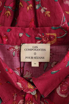 Chemise Sézane Rose en Coton