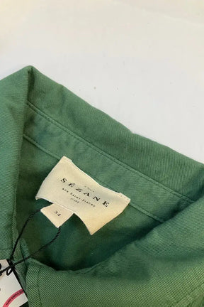 Chemise Sézane Vert en Coton