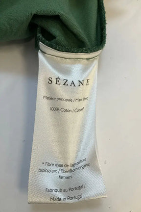 Chemise Sézane Vert en Coton